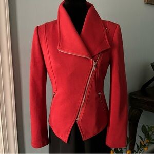 Gibsonlook Ginger Asymmetrical Zip Pocket Long Sleeve Moto Jacket Small Sz 6